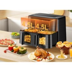 Fryer διπλής όψης μαγειρικά σκεύη, 9 L, 9 Ρυθμίσεις, Έκθεση