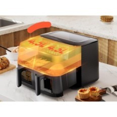 Doppelseitige Fritteuse kochen, 9 l, 9 Einstellungen, Ausstellung