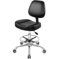 Hoker ajustable Nazalus avec dossier et repose-pieds, noir