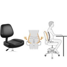 Hoko regulējams nazaluss ar atzveltni un kāju, melns