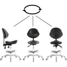 Office chair Nazalus with a footstool, 159 kg, black