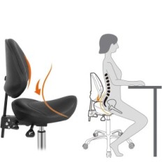 Sedia Nazalus con schienale 350 sterline Sedia da ufficio ergonomica nera con elevata capacità di carico confortevole e resisten