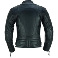 Mannen Lederen Motorjack CE MBJ-08A Size L Zwart