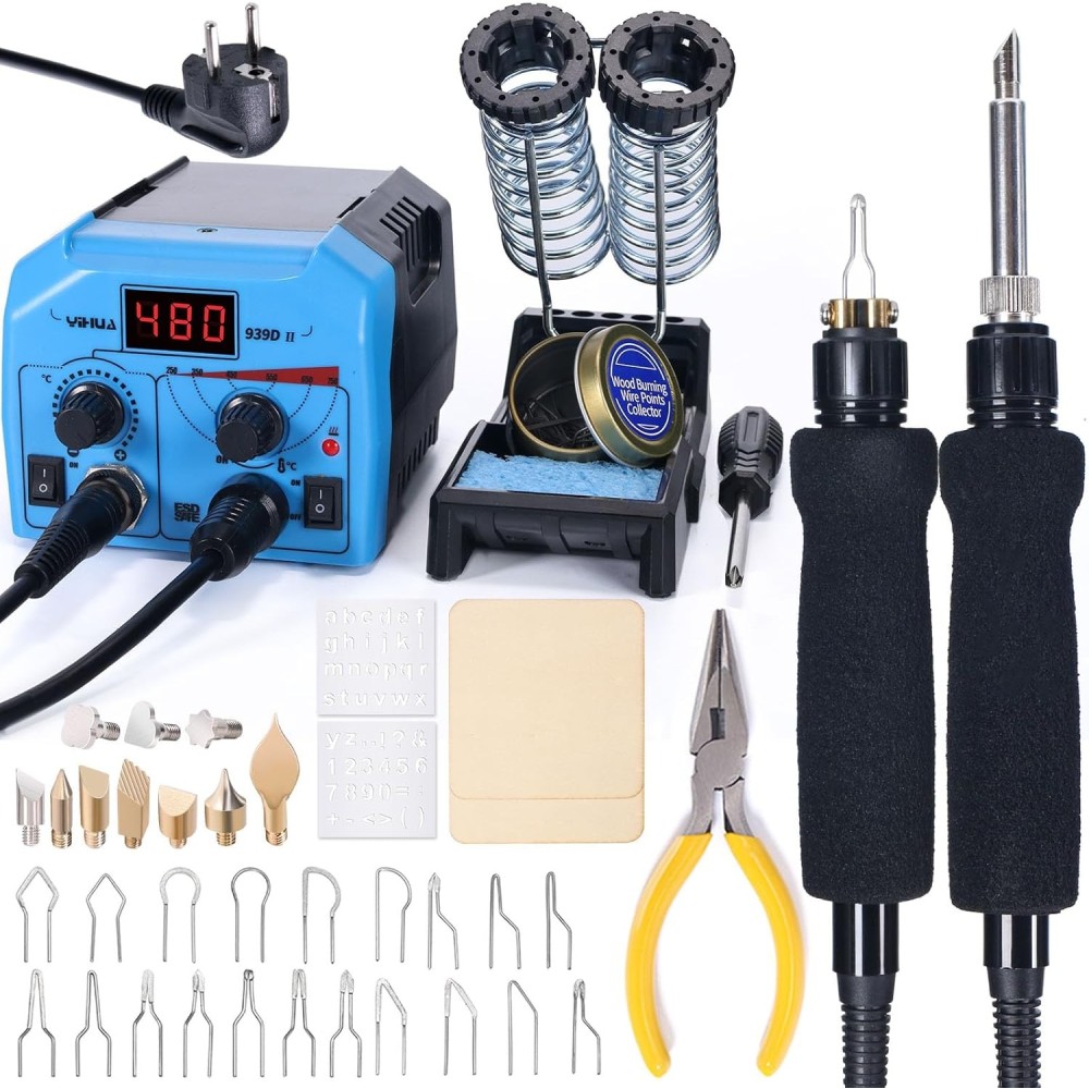 YiHua 939d-II Shooting Kit, 2 držáky natáčení, 230 V