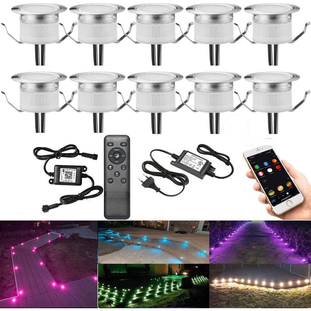 GEYUEYA Home D31, 12V lámpa készlet, átmérő 31 mm, IP67, 10 x LED