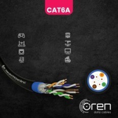 Ethernet-kabel Oren Cat6a 100 m, 23 AWG, 500 MHz U / FTP, 10GBE