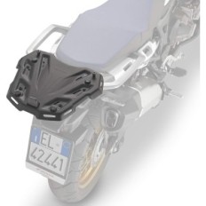 Placa universal GIVI M9B con satén y aluminio anodizado negro