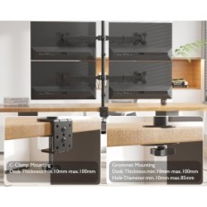 Čtyři držák BONTEC MDM004 Monitory, 13-27 '', 10 kg, VESA 75/100