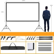 Ekran projekcyjny VISULAPEX 120" ze stojakiem, 16:9, 2,67x1,59 m