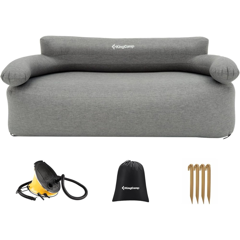 Oppustelig Kingcamp Camping Sofa, Transportpose, 85 x 175 x 72 cm