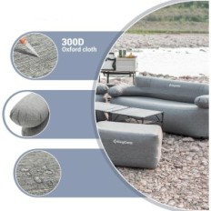 Oppustelig Kingcamp Camping Sofa, Transportpose, 85 x 175 x 72 cm