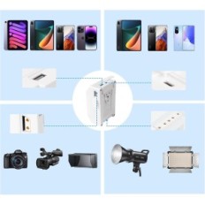 Bateria VILTROX BP-V99, 6700 mAh z wyświetlaczem LCD, 99 Wh/14,8 V, biała