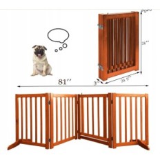 Beskyttelsesgitter med FAIRICITY FCD7002 Gate til hunde, 4 paneler, 210cm x 65cm