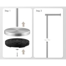 KES BPH283S1-2 Manico WC, acciaio inossidabile, 51,3 cm
