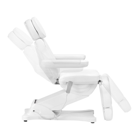 Ηλεκτρική καρέκλα καλλυντικών SILLON CLASSIC 3 μοτέρ λευκή — προβολή από πλάι