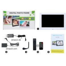 Digital photo frame Jaihonda, 10,5 inch, 1280x800 ips, white