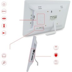 Digital Photo Frame Jaihonda, 10,5 tolli, 1280x800 IP, valge