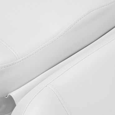 Elektrische cosmetische stoel SILLON CLASSIC 3 motoren wit — detail zitvlak