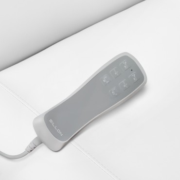 Elektromos kozmetikai szék SILLON CLASSIC 3 motoros fehér — közeli kép a vezérlőkről