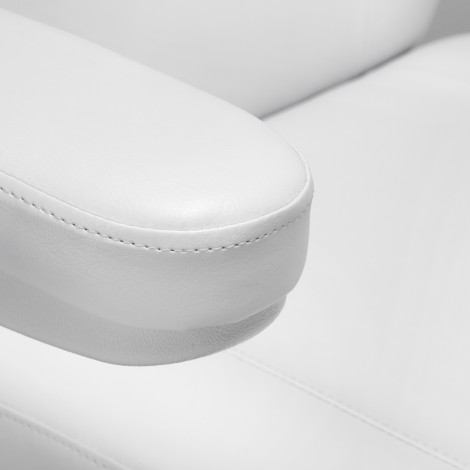 Fauteuil cosmétique électrique SILLON CLASSIC 3 moteurs blanc — gros plan accoudoir