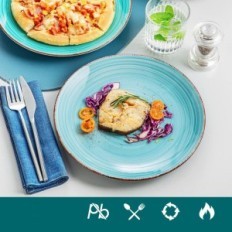 Service de céramique Vancasso VC-Bonita-BSB-Royaume-Uni, 6 personnes, 18 pcs, Bonita Bleu