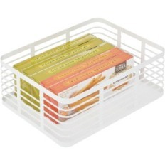 MZŠTRUKCIA MEDZISUČNÝ KOVOVÝ ORGANIZÁCIU, 40.6X30,5x15,2 cm, 6 ks, biely, používaný