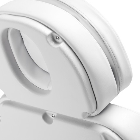 Electric cosmetic chair SILLON CLASSIC 3 motors white — close-up of the head