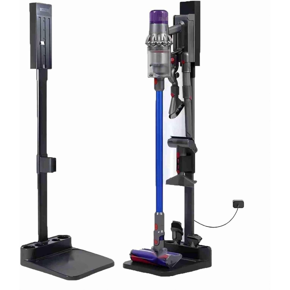 Suporte para aspirador de pó pzlsbkd, compatível com Dyson, 37 x 32 x 132cm, preto