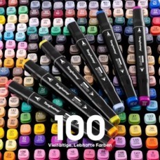 Tongfushop MKB-100 100 100 PCS markører, doble markører, med bag