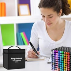 Tongfushop MKB-100 100 100 PCS markører, doble markører, med bag