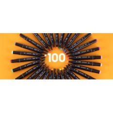 Tongfushop MKB-100 100 100 PCS Marcatori, doppio indicatori, con borsa