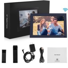 Fotoramme MUSCCCCM 10,1 tommers 5G WiFi 32 GB, utstilling