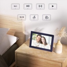 Cadre photo MuscCCM 10,1 pouces 5G WiFi 32 Go, exposition