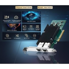 Adaptador de red Ethernet Binat Adaptador 10G PCIE, en el chip Intel X540