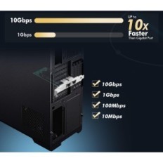 Netwerkadapter Ethernet Binat-adapter 10G PCIE, op de Intel X540-chip