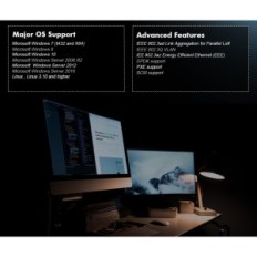 Ethernet Card Merezheva BINARD, 4-ports 2.5g PCIE, 2500/1000/100 Mbit / S