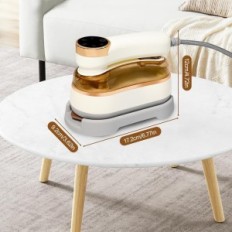 Miniżelazko HNCY 1200 W nagrzewanie w 20 sekund białe kompaktowe żelazko podróżne do ubrań