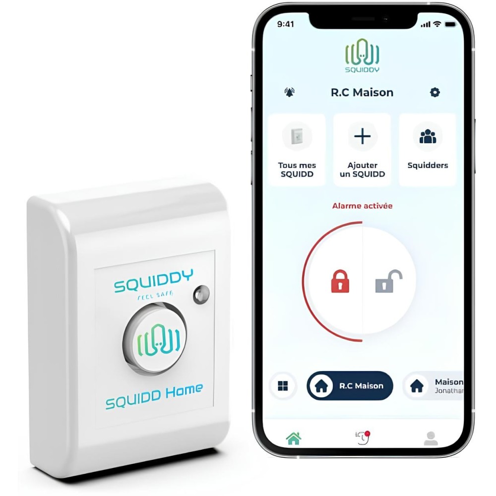 Alarme avec Squiddy Squidd Schidd Home 90 DB Section Schiddy Section Windows Windows et Alarme