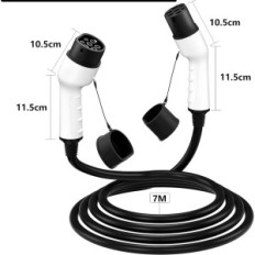 Câble de chargement de véhicule électrique Qutoso, 32a, 22 kW, type 2, 7m