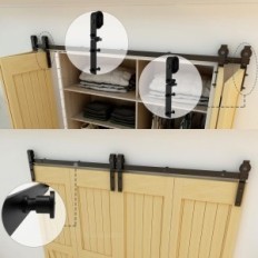 Wolfbird 214cm 7ft Folding Doors Set, Svart