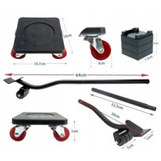 Pulley transport rollers, 360 ° rotary wheels, up to 400 kg, 4 pcs.