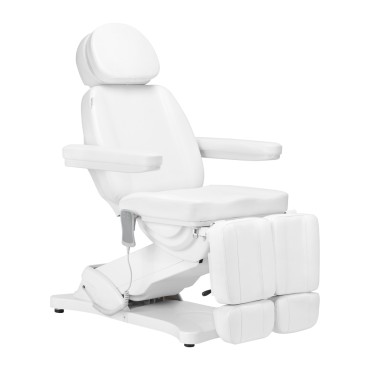 Fauteuil cosmétique électrique SILLON CLASSIC 2 moteurs pédicure blanc — vue latérale