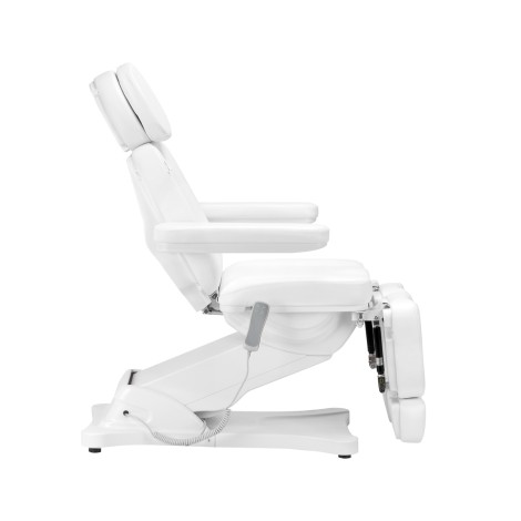 Elektrischer Kosmetikstuhl SILLON CLASSIC 2 Motoren Pedi Weiß — Seitenansicht