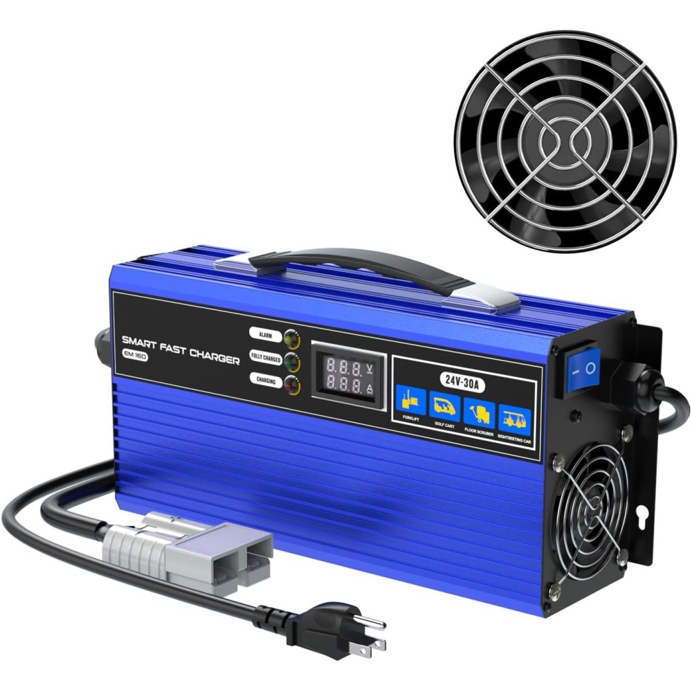 LUTIFIX EM160 nabíječka pro vysokozdvižný vozík, 24V 30 A, modrá