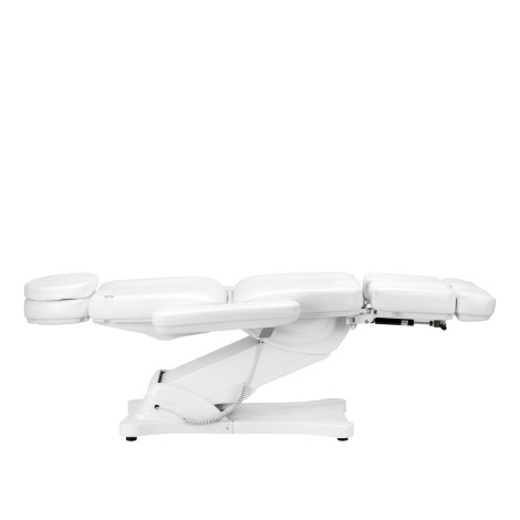 Elektrische cosmetische stoel SILLON CLASSIC 2 motoren pedi wit — zijaanzicht