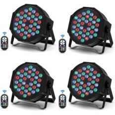 Lampe DIMBANG DMX512 DISCO, 36 LED, RVB avec télécommande, 4 pcs.