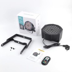 Delibang DMX512 disco lampe, 36 LED, RGB med fjernkontroll, 4 stk.