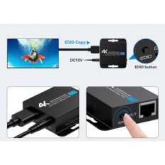Prodlužovací kabel HDMI VedIndust 4K @ 30Hz, kabel 40m, CAT5E CAT6 CAT7 RJ45