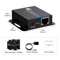 HDMI-laajennuskaapeli Vedindust 4k @ 30Hz, kaapeli 40m, Cat5e CAT6 CAT7 RJ45