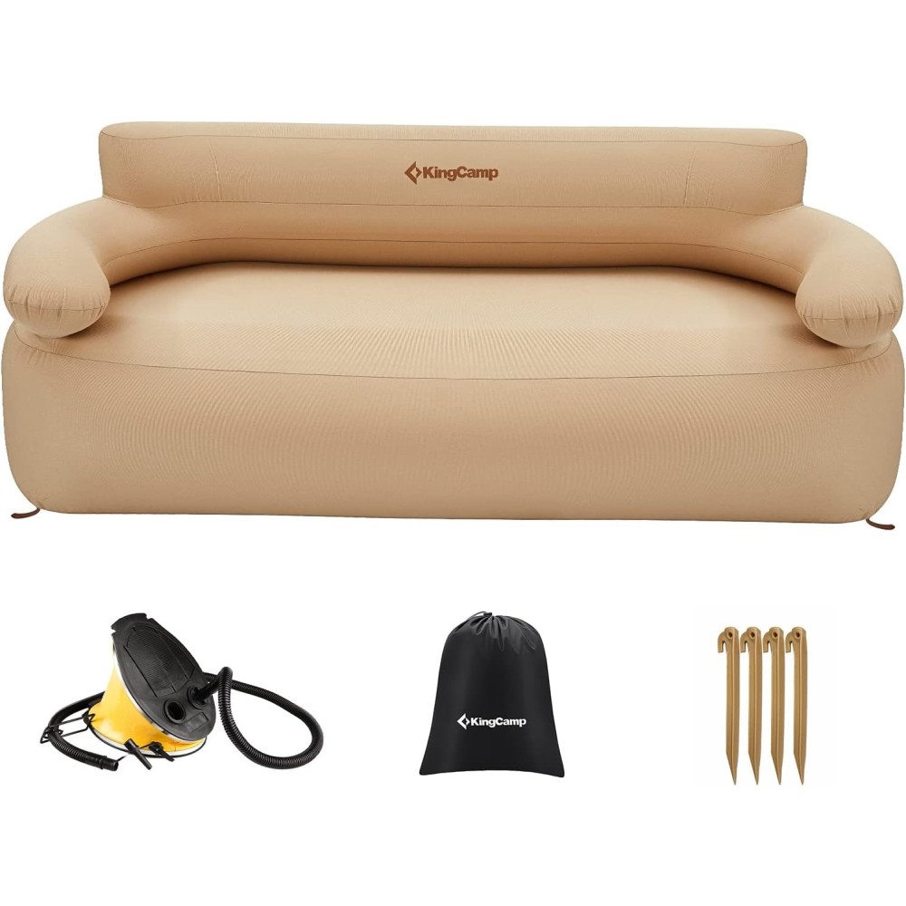 Kingcamp-Gebläse-Sofa, 300 kg, 85 x 174 x 72 cm, braun
